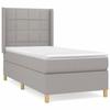 Maison Exclusive - Sommier à lattes de lit et matelas Gris clair 90x190 cm Tissu
