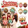 Matte Finish Christmas Bowknot Balloon Gold Bow Holiday Party Ornament  Christmas Decoration