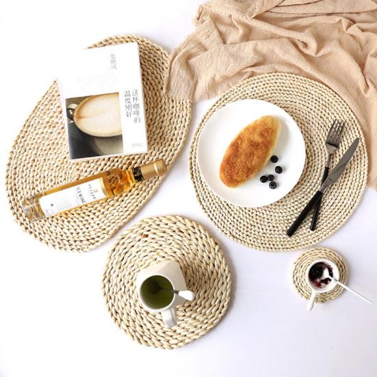 Corn Bran Woven Heat Dining Table Mat Pot Insulation Holder Coasters Placemat