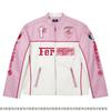Men Women Vintage Racing Style Windproof Cycling Jacket Lightweight Embroidered Motorcycle Riding Outerwear