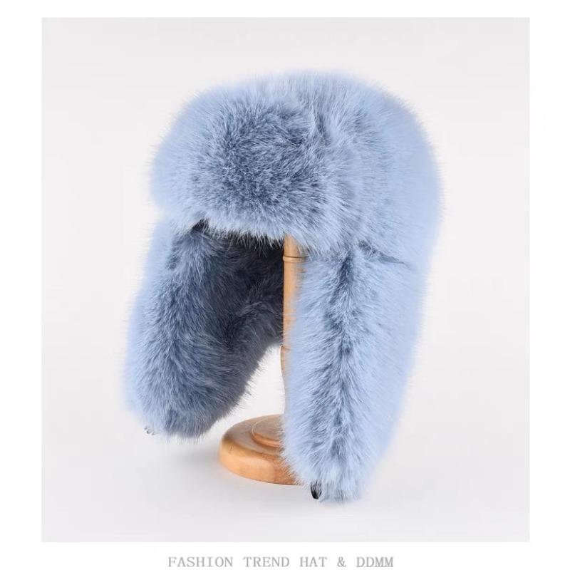 

Плюшевая шапка-ушанка для женщин на зиму, утолщенная теплая шапка с защитой ушей, имитация норки, длинноворсовая шапка-локомотив для мужчин one size