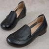 Women Shoes Genuine Leather Flat Slip-On Loafers Non-slip Shoes Soft Breathable Flats Women Outdoor Summer Shoes