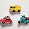 Bil Motorcykel eld Ballong 3D Kylskåpsmagneter Harts Kylskåpsmagneter Klistermärke Hantverk Souvenirgåva Hemdekoration