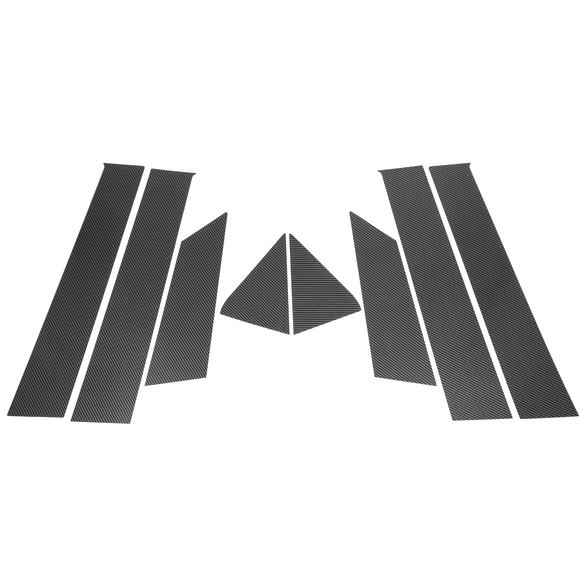 

ABSOPRO Door Pillar Window Trim Stickers for Pillar Door Outer Exterior Carbon Fiber Pattern Black for Ford EcoSport Anti-Scratch Posts, Covers,