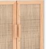 Vidaxl Kredens, Biały, 60X30X70 Cm, Lita Sosna I Naturalny Rattan