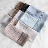110cm Size Voile Scarf Square Shape Muslim Women Hijabs Fashion Floral Printed Scarf  Cultural Wear