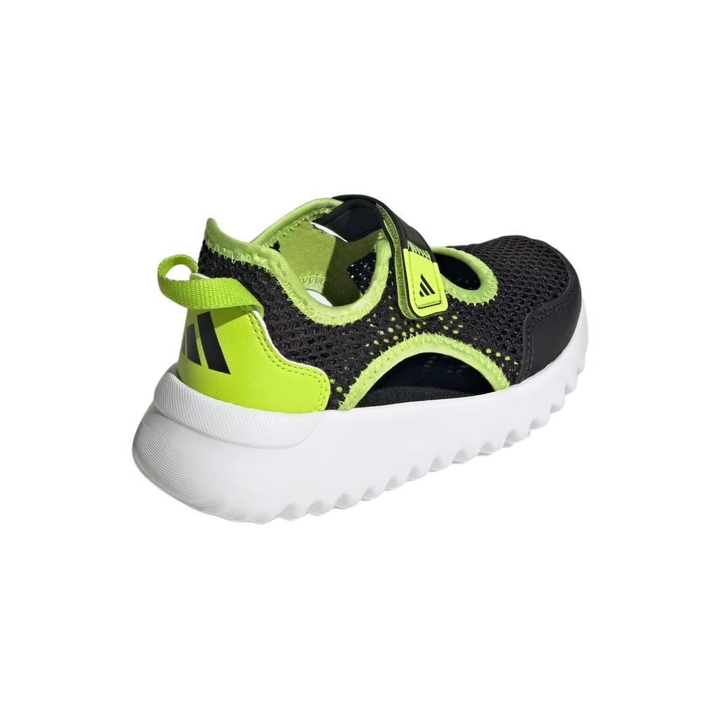 Adidas Summerflex Versatile Comfortable Non-Slip Durable Low-Top Kids Sandals Kids Sandals Black Green IH8728