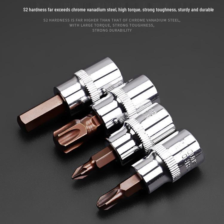 Flower Pattern Torx T30 T40 Slotted Phillips Screwdriver Bit Set with Press-Fit Heads