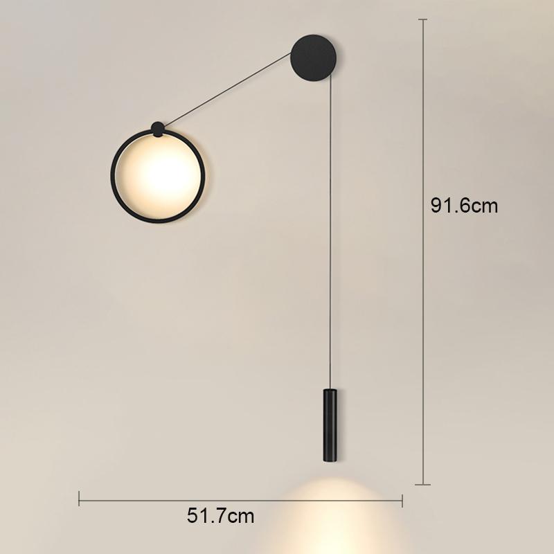 

Скандинавский светодиодный настенный светильник Внутреннее освещение Точечные светильники Спальня Гостиная Кабинет Коридор Прикроватный Домашнее украшение Настенные светильники Бра Warm light