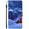 Christmas Flip Case For Motorola Moto G15 / G05 / E15 / G15 Power 4G Wallet Leather Cover With Lanyard Cartoon Wallet Phone Case