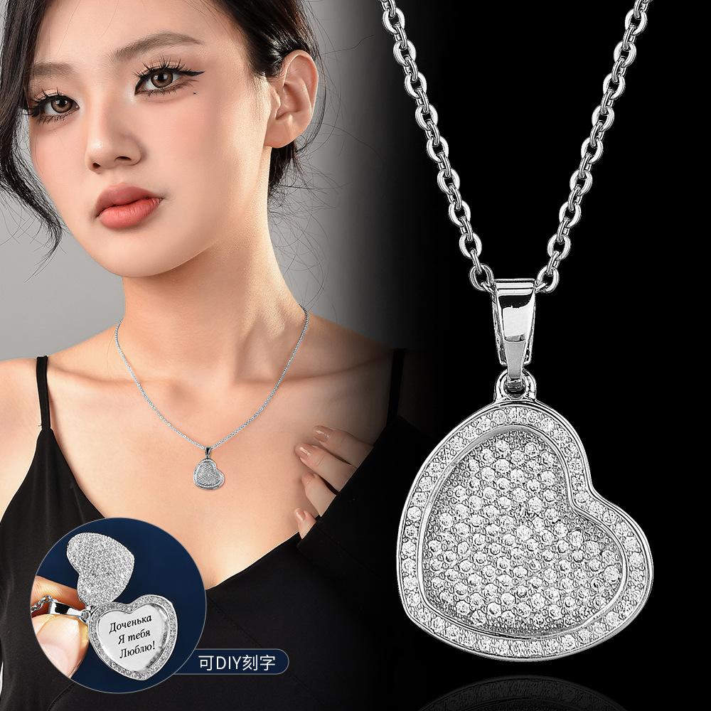Open And Close Love Lettering Laminated Necklace Women S Fashion Open And Close Love Collarbone Chain
