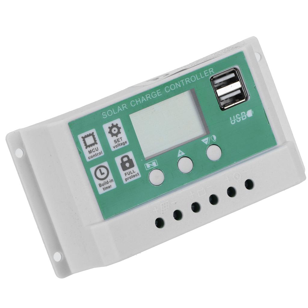 50A Solcelleladeregulator LCD-skjerm Justerbar 12V 24V Solcellepanelregulator