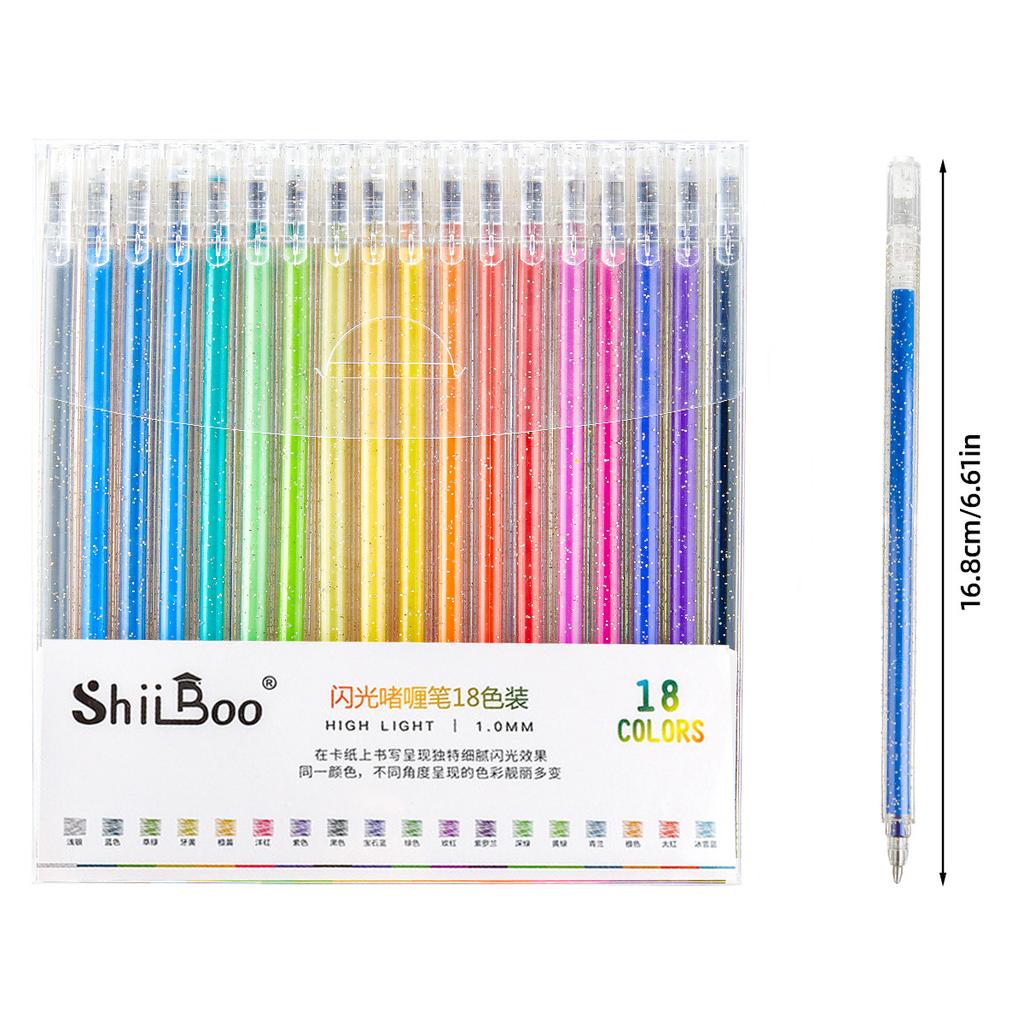 Glitter Gel Pens Metallic Colors Quick-Drying Ink Gel Markers for Photo Album Writing Sketching and Drawing and Crafts