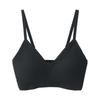 MUJI Gentle Ribbed S Women's Bra, FCH54A4A, Black, Women's
