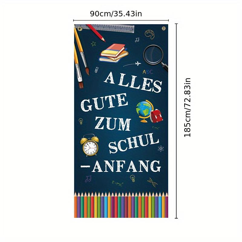 1 st tysk version av öppningssäsongens atmosfär bakgrundsduk, hem skola festdekoration, dörrficka, dörrgardin