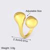 Nidin New Trendy Simple Style Popular Open Rings Adjustable For Female Male Copper Finger Jewelry Wholesale Accessories Gift