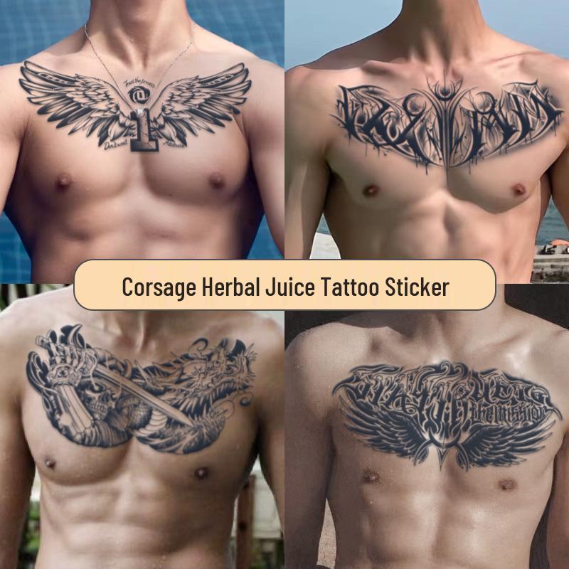 Waterproof Realistic Wing Tattoo Corsage for Men – Long-Lasting & Non-Reflective