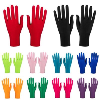 Neues Geschenk Partykleid Performance-Handschuhe Einfarbig Spandex Sonnenschutzhandschuhe Vollfinger Spandexhandschuhe Geschenk