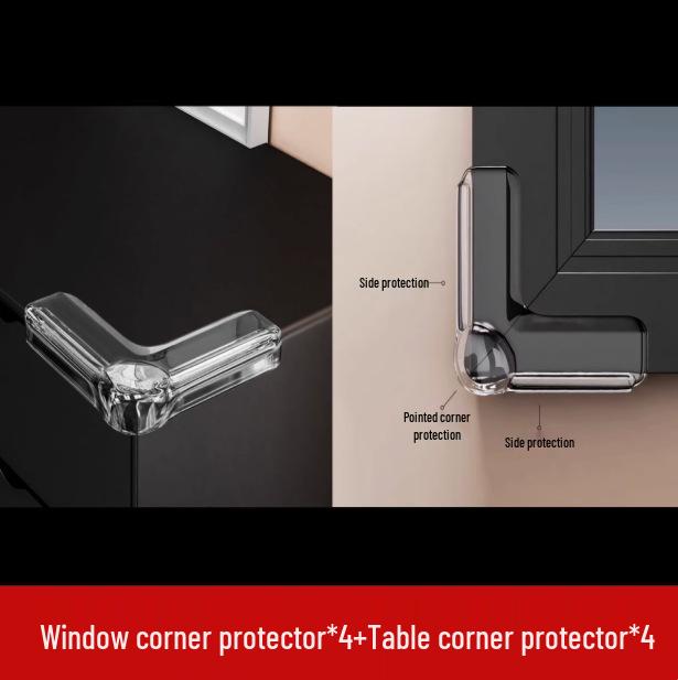 Window Glass Table Corner Safety Airbag - Anti-Collision Right Angle Protector