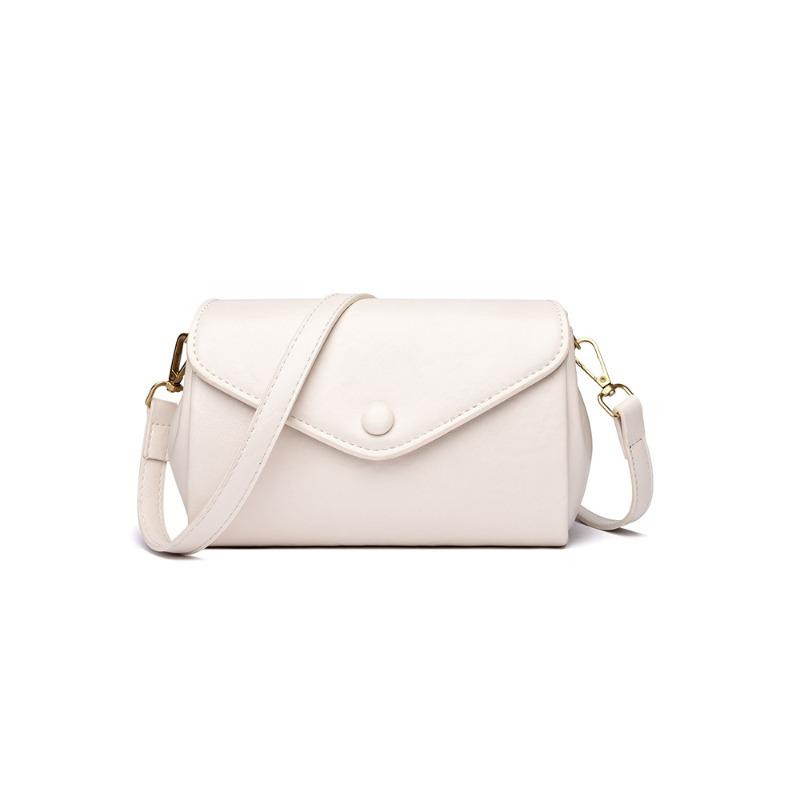 

Four Seasons New Women s Bag Plant Tanned Leather Crossbody Bag Textured Small Square Bag Fashion Versatile Retro Crossbody Bag Multi-color optional білий