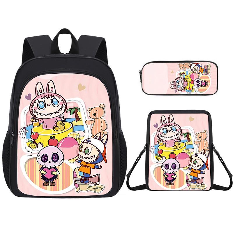 Cartoon Backpack For Kid With Graphic Design And Large Capacity Daily For