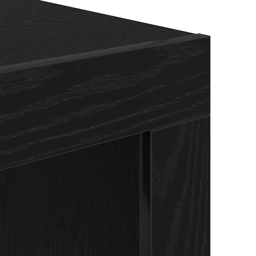 Coffee Table Black Oak Effect 50 X 50 X 35 Cm Engineered Wood