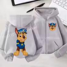 Spring Kids Coat PAW Patrol Children's Zipper-style Hooded Sweatshirt for Boys Girls' Casual Top Casual Shirt with Cartoon Print