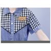 Plus Size Women Summer Fashion Denim Dress Casual Washed Patchwork Design Fat Ladies Clothing