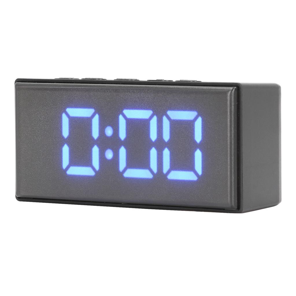 Digital Clock Energy Saving Backlight LED Mirror Digital Display Electronic Alarm Clock for Dormitory Home Bedroom Blue