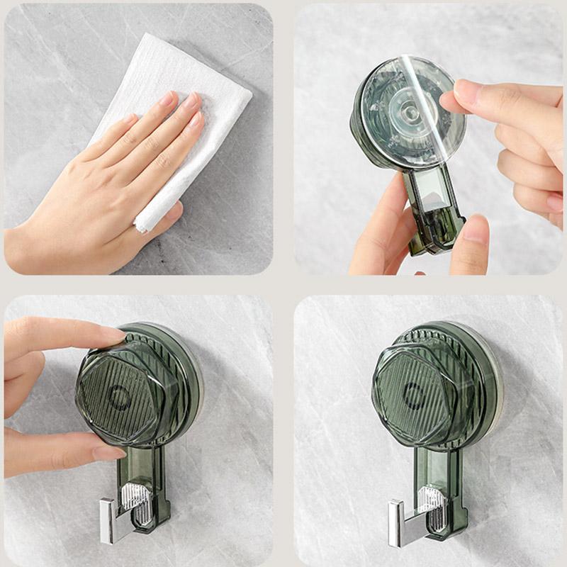 Rotating Suction Cup Hanging Hook Strong Load Bearing Wall Mounted Hanger