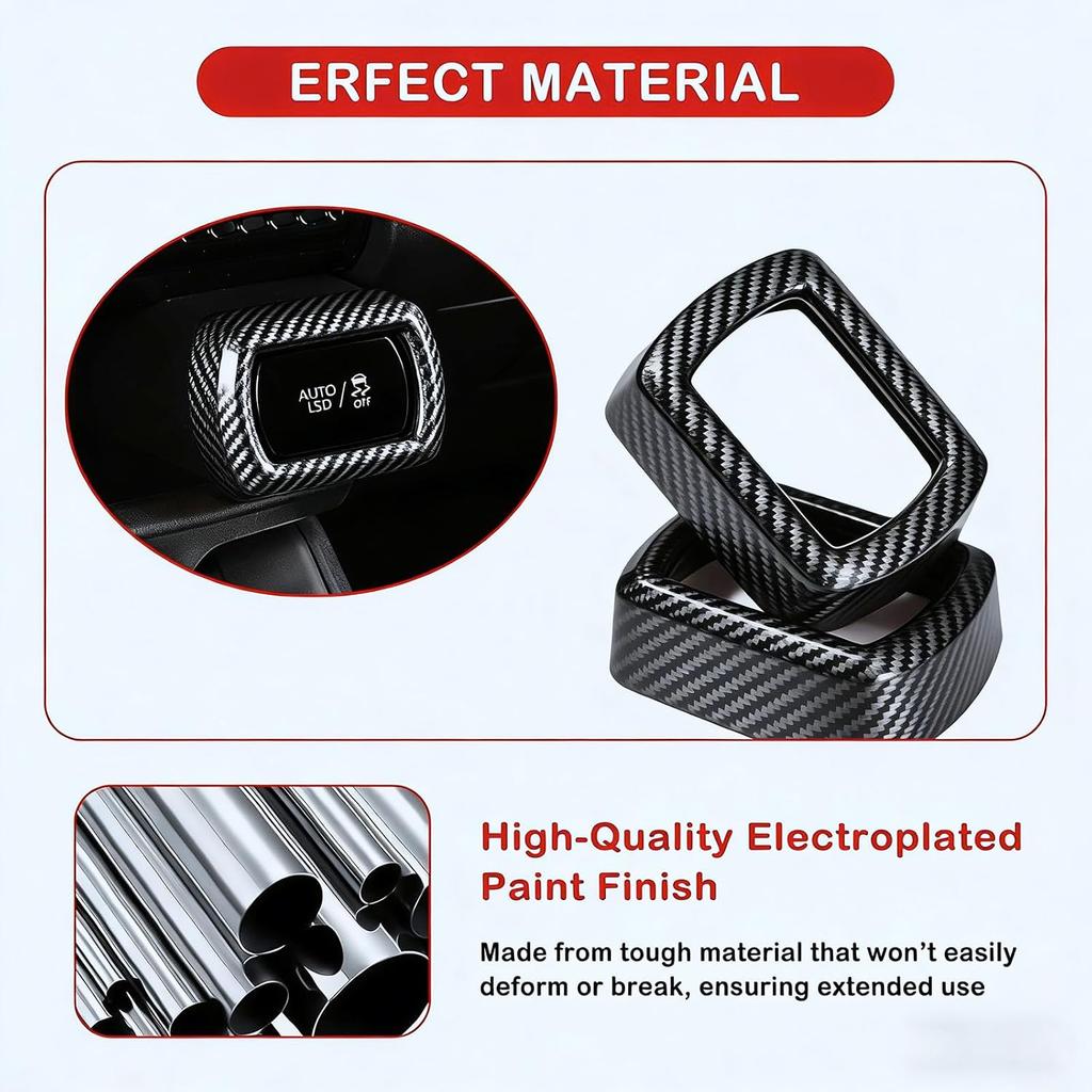 For 2026 Toyota RAV4 2PCS Center Console ABS Driving Control Panel Cover Decor Trim, 2026 RAV4 Hybrid&Plug-in Hybrid Interior Accessories-Carbon