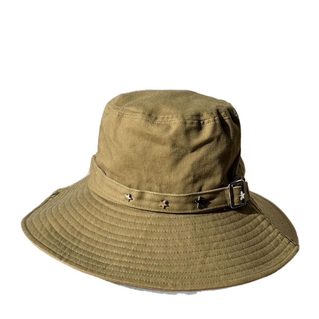 New outdoor hiking hat, summer sun protection cap for women, stylish and face-slimming, western cowboy hat, fisherman hat with stars