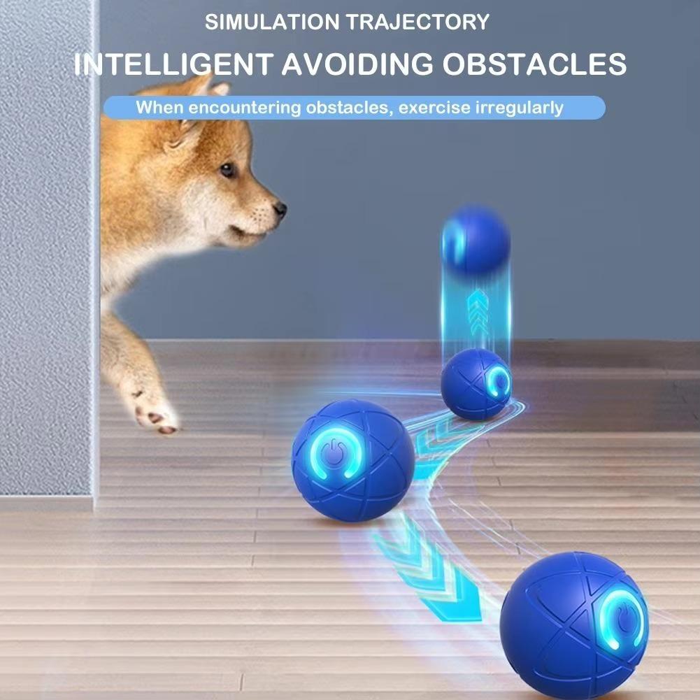 Pet Toy Ball Automatic Moving Dog Toy Ball Smart USB Jumping Rotating Electronic Interactive Dog Chew Toy Ball for Puppy Product