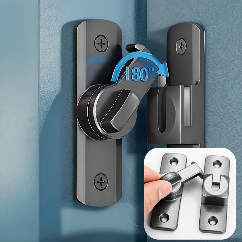 Heavy-Duty Security Anti-Theft Door Lock Handle, Commercial/Residential Grade Safety Pin Lock with Adjustable Sliding 90°/180°