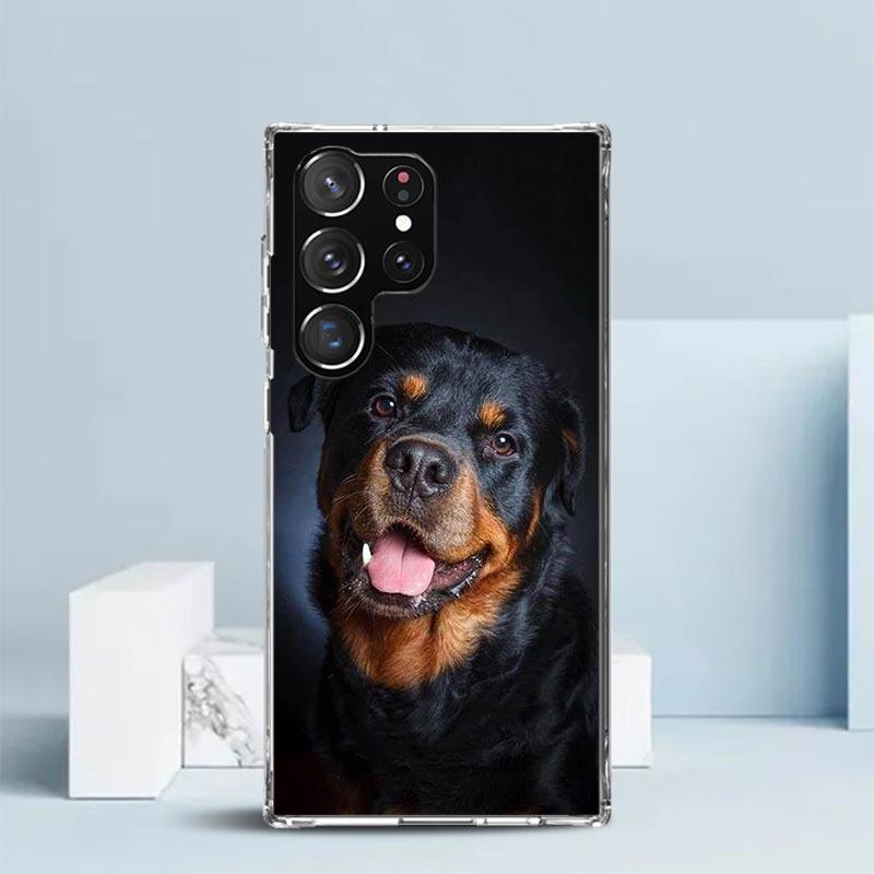 

Rottweiler Dog Phone Case For Samsung Galaxy S24 S25 Edge S26 Ultra S22 S23 Plus S21 + S20 FE Soft TPU Back Cover Galaxy S22 S23 Samsung S21 FE