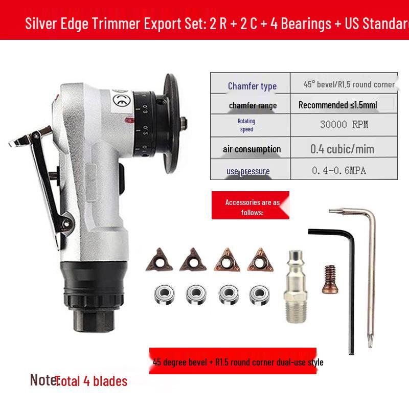 Handheld 45° Pneumatic Chamfering Machine for Metal Deburring