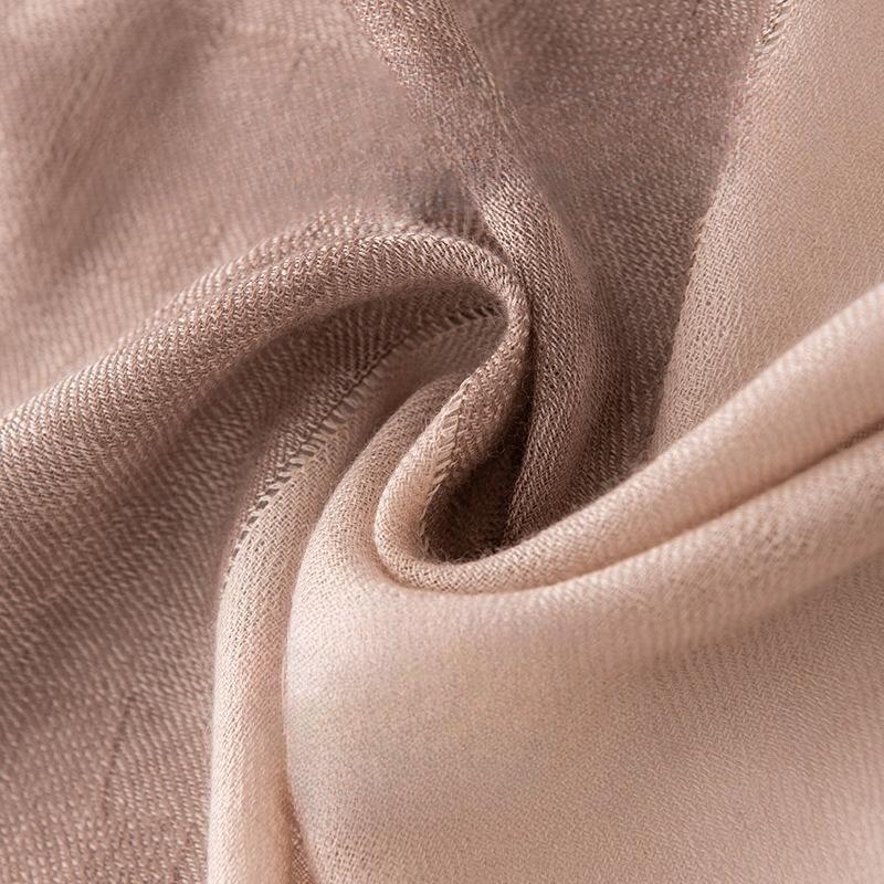 Light Luxury and High End Mocha Jacquard Checkerboard Pure Cashmere Scarf Autumn and Winter Style