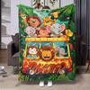 Personalized Cartoon Animal Flannel Blanket Soft And Warm And Comfortable For Sofa Bed Blanket