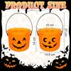 Halloween Trick Or Treat Buckets Pumpkin Candy Basket Plastic Pail Candy Holder With Handle Orange Jack-O'-Lantern Party Favors