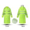 Rain Jacket High Visibility Workwears Safety Concealed Hood Fluorescent Flashing Hooded Long Length Waterproof Work Coat