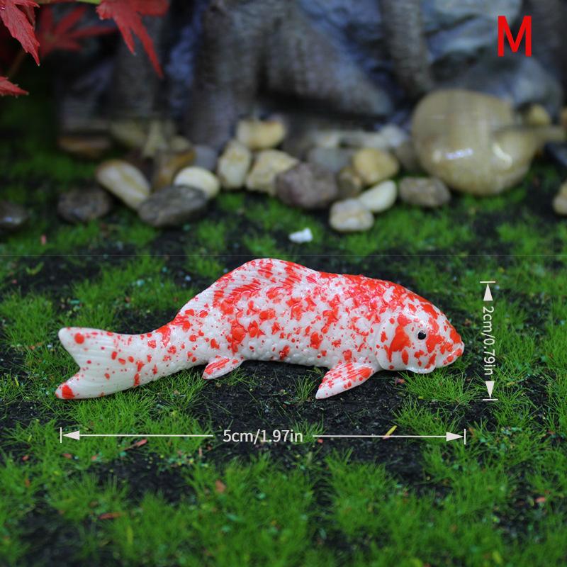 Gift Cartoon Mini Koi Fish Ornament Resin Crafts Cute Carp Figurines Simulation DIY Small Fish Statue Fairy Garden Decorations