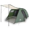 VidaXL Tunnel Camping Tent 4 Persons, Shade Tent with Carry Bag, Camping Awning, Garden Shelter, Green 94397