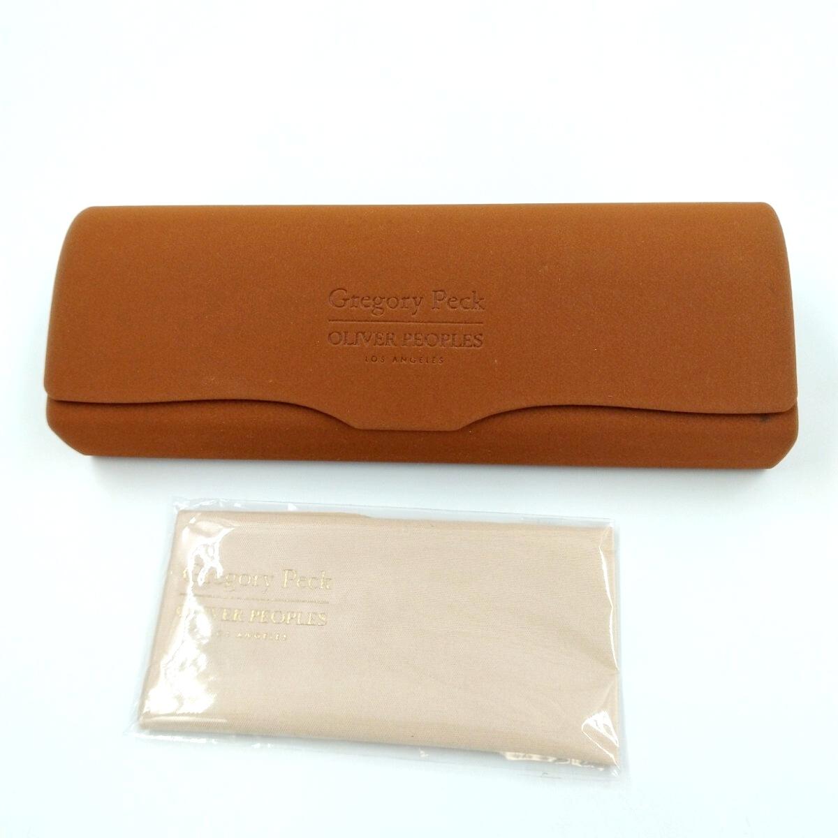 Used Oliver Peoples Gregory Peck Glasses Case Orange Brown Genuine Case/Can be used for both sunglasses and glasses