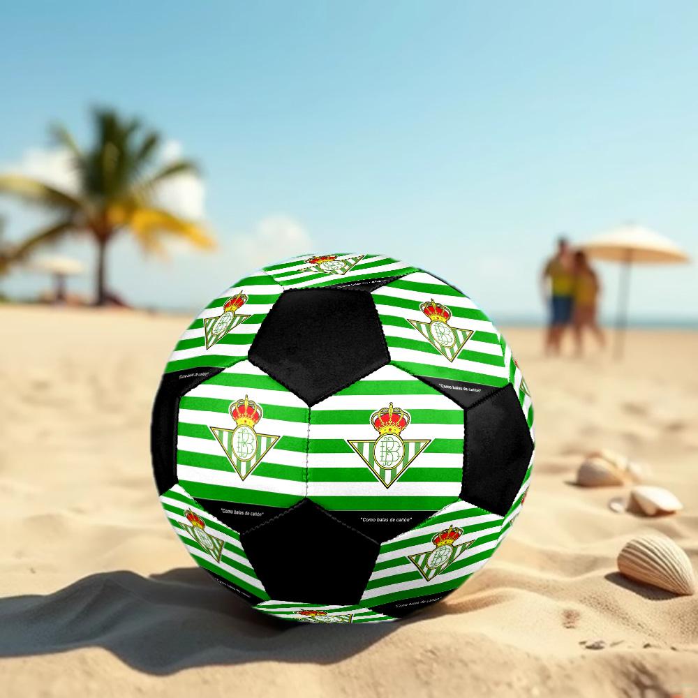 Pallone da Calcio Real Betis Balompié Colorato Per Tutte le Età Cucito a Macchina PVC Pronto per la Competizione Resistente Alto Rimbalzo.TAGLIA5