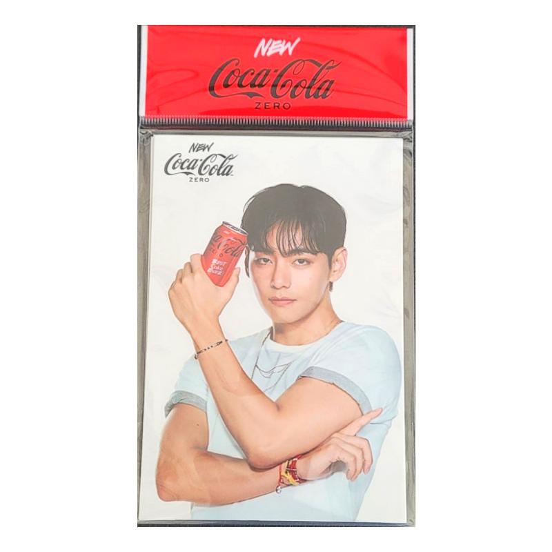 BTS V Фото-открытка Coca Cola 4 шт., книжка-гармошка Photo postcard(4ps) разноцветный