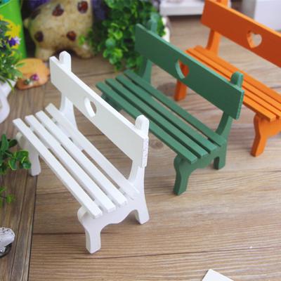 Decorative Dollhouse Bench Exquisite Wood Patio Lawn Fairy Garden Bench Home Decor