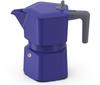 Italienische Kaffeekanne - PEZZETTI - PENTAEXPRESS - Aluminium - 3 Tassen - Blau