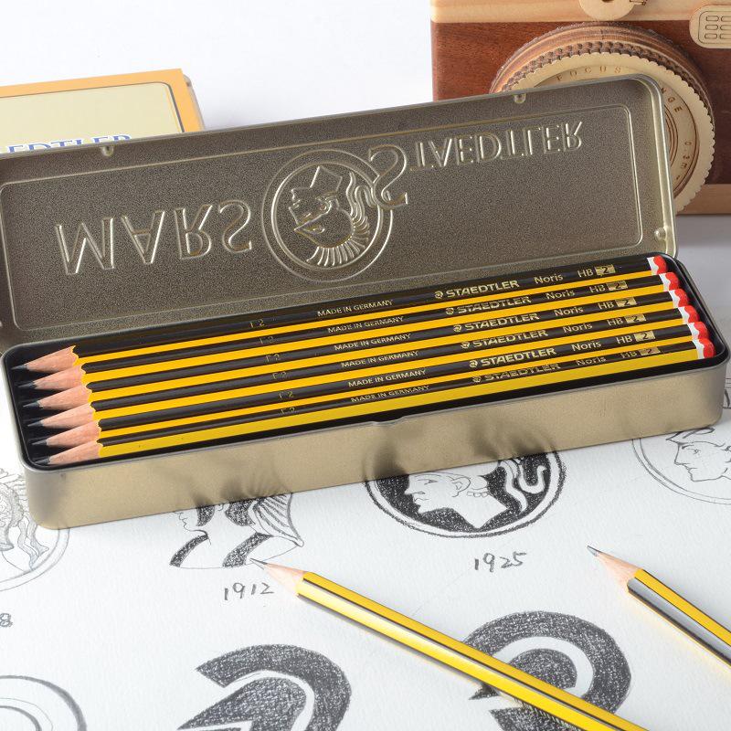 STAEDTLER Ironclad Tin Box Set: HB Pencils for Primary School Students with Correct Grip HB