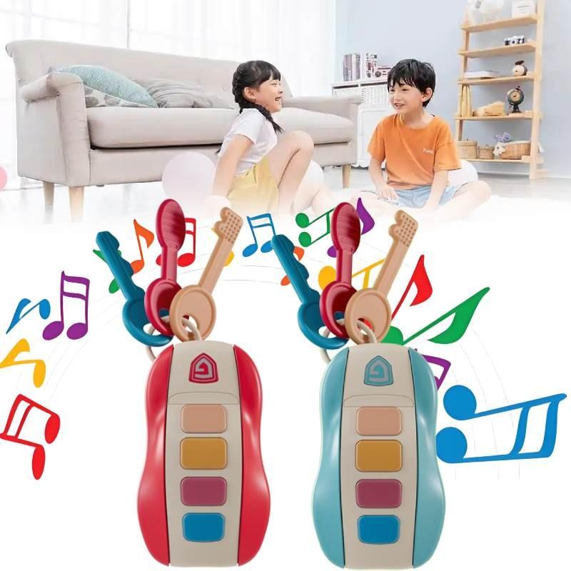Baby Toy Car Remote Key With Music Functions And Chewfriendly Silicone For Cognitive Development