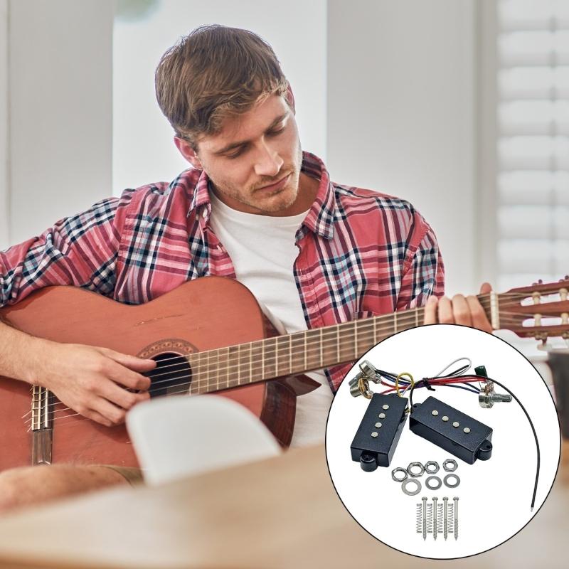 Bass Preamp Wiring Circuit Pickup 4 Strings Electric Bass Pickups Tone Control Wiring Harness Bass Pickup Easy to Use